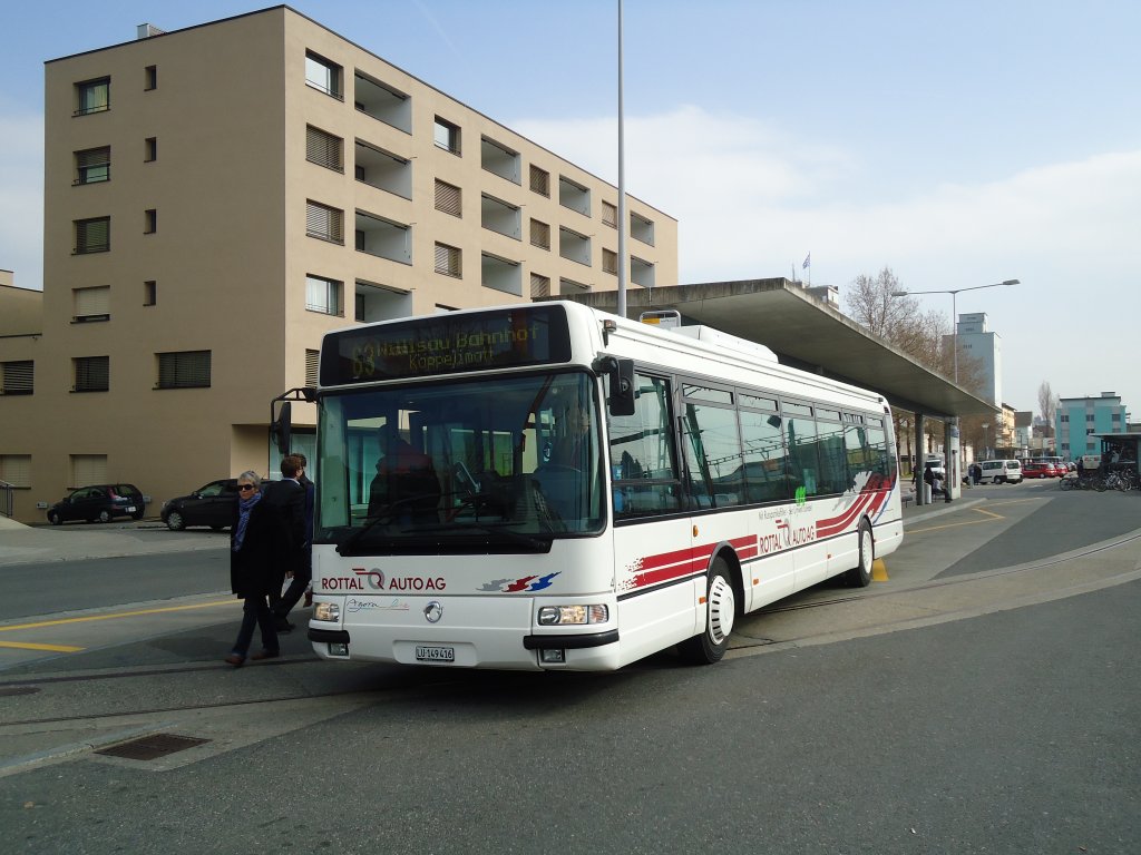ARAG Ruswil - Nr. 4/LU 149'416 - Irisbus am 11. Mrz 2011 beim Bahnhof Sursee
