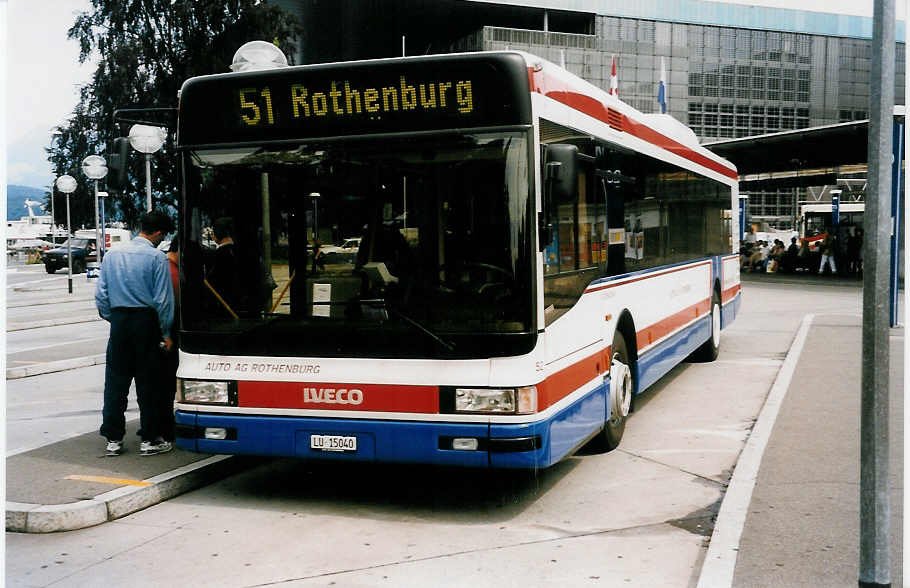 Aus dem Archiv: AAGR Rothenburg Nr. 52/LU 15'040 Iveco am 13. Juli 1999 Luzern, Bahnhof