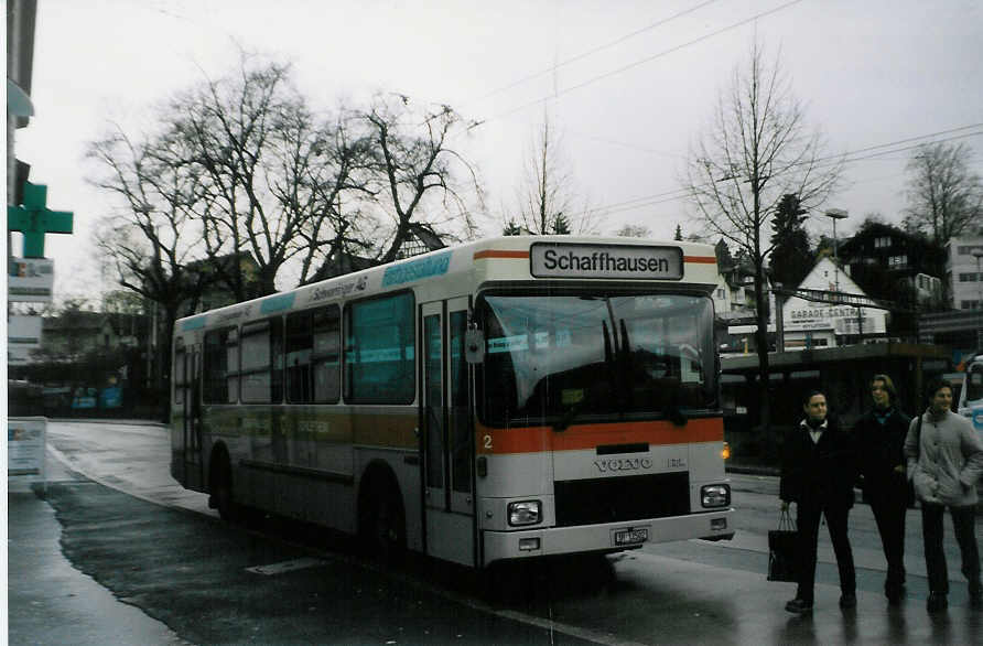 Aus dem Archiv: AS Schleitheim Nr. 2/SH 12'502 Volvo/Hess (ex Nr. 12) am 16. November 1998 Schaffhausen, Bahnhof