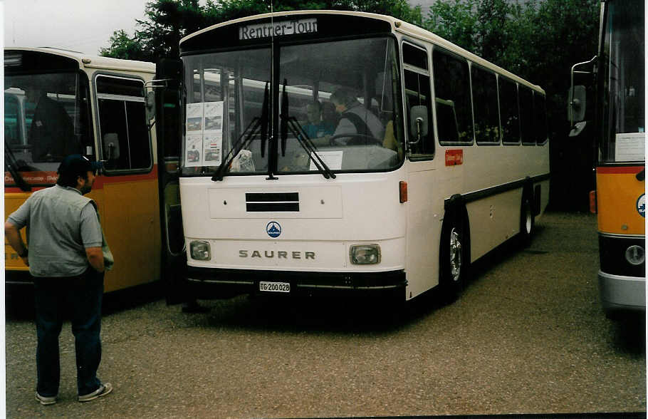 Aus dem Archiv: Braun, Aadorf - TG 200'028 - Saurer/Tscher RH (ex P 24'294) am 28. August 1999 in Oensingen, Saurer-Treffen