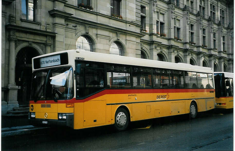 Aus dem Archiv: Moser, Flaach - Nr. 6/ZH 332'706 - Mercedes O 405 (ex P 25'291) am 24. Oktober 1998 beim Bahnhof Winterthur