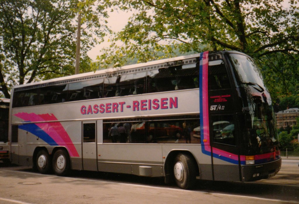 Aus dem Archiv: Obradors ST 400  Gassert , spanischer Aufbauer auf Scania-Basis, Juni 1992 Heidelberg