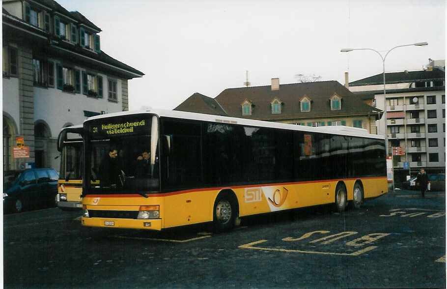 Aus dem Archiv: PTT Regie (P 27'814) BE 419'026 Setra am 3. Februar 1999 Thun, Bahnhof (Einsatz bei den STI; das Kennzeichen stammt vom Volvo/R&J B10M Nummer 25 der STI!)