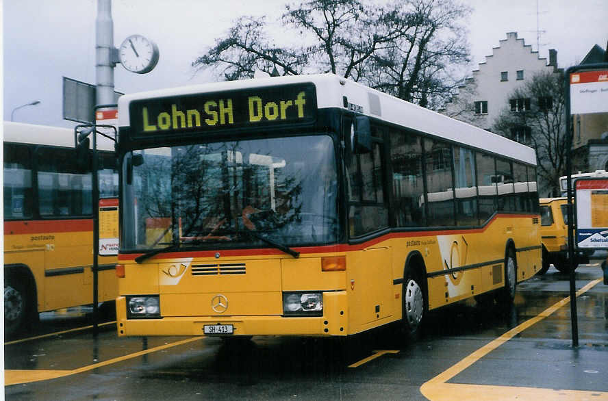 Aus dem Archiv: Rattin, Schaffhausen Nr. 13/SH 413 Mercedes O 405N am 16. November 1998 Schaffhausen, Bushof