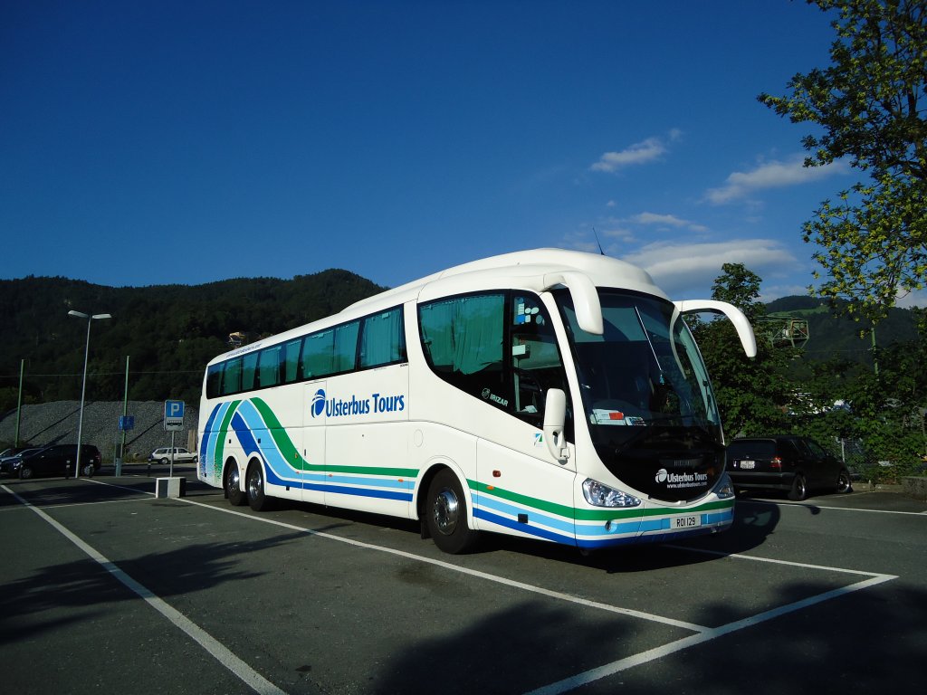 Aus England: Ulsterbus Tours Nr. 129/R01 129 Scania/Irizar am 20. Juli 2010 Thun, Seestrasse