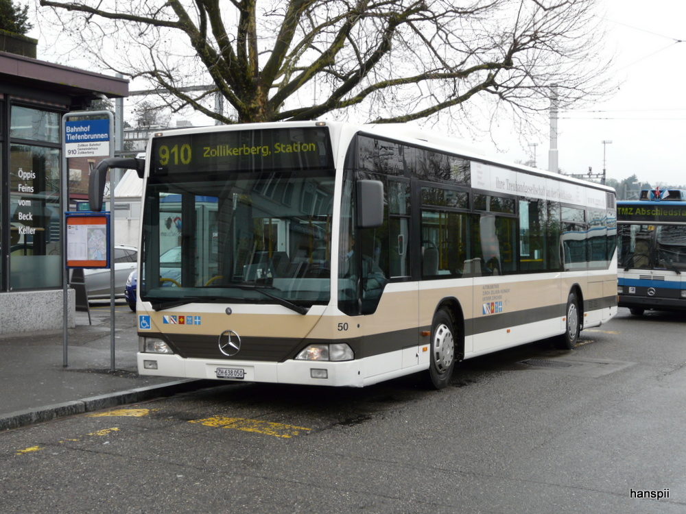 AZZK - Mercedes Citaro  Nr.50  ZH  638050 unterwegs auf der Linie 910 in Zrich am 21.04.2013