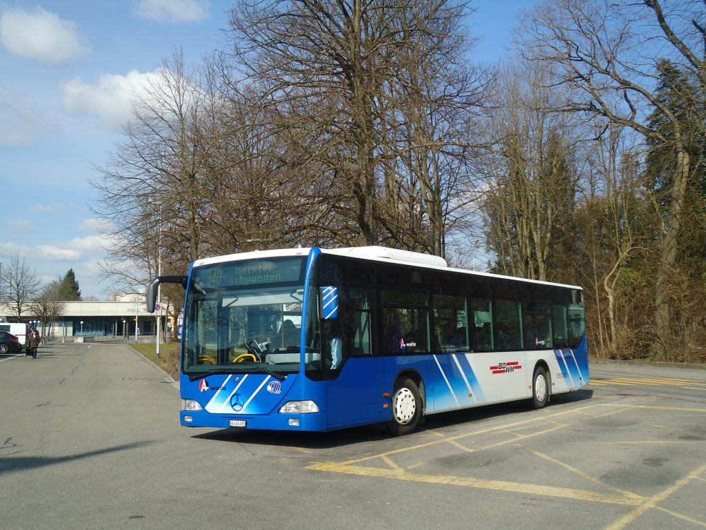 BDWM Bremgarten - AG 434'493 - Mercedes Citaro am 6. Mrz 2012 beim Bahnhof Wohlen