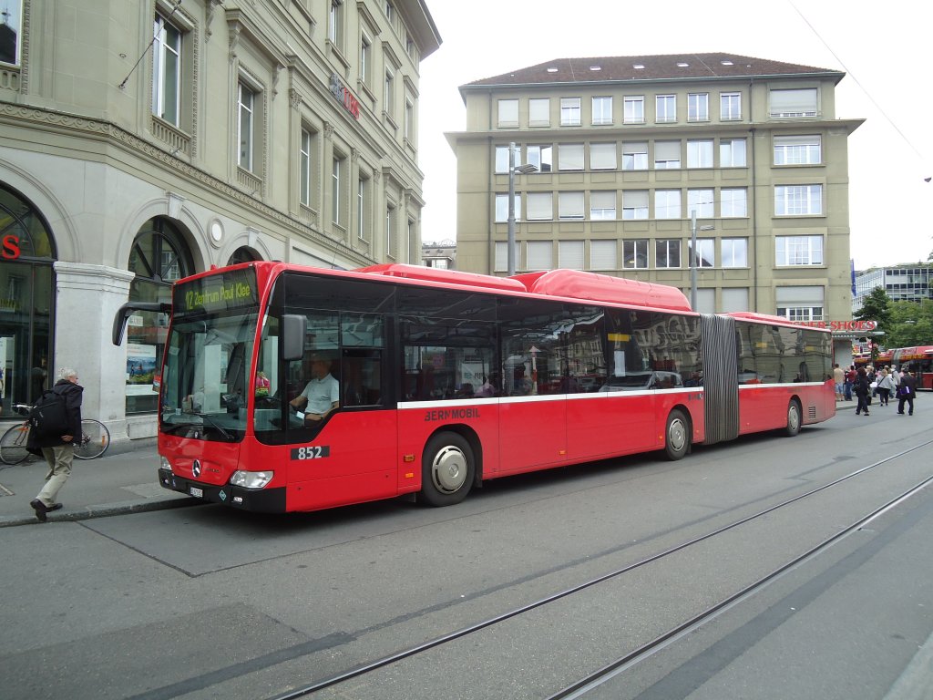 Bernmobil, Bern - Nr. 852/BE 671'852 - Mercedes Citaro am 14. Juli 2011 beim Bahnhof Bern