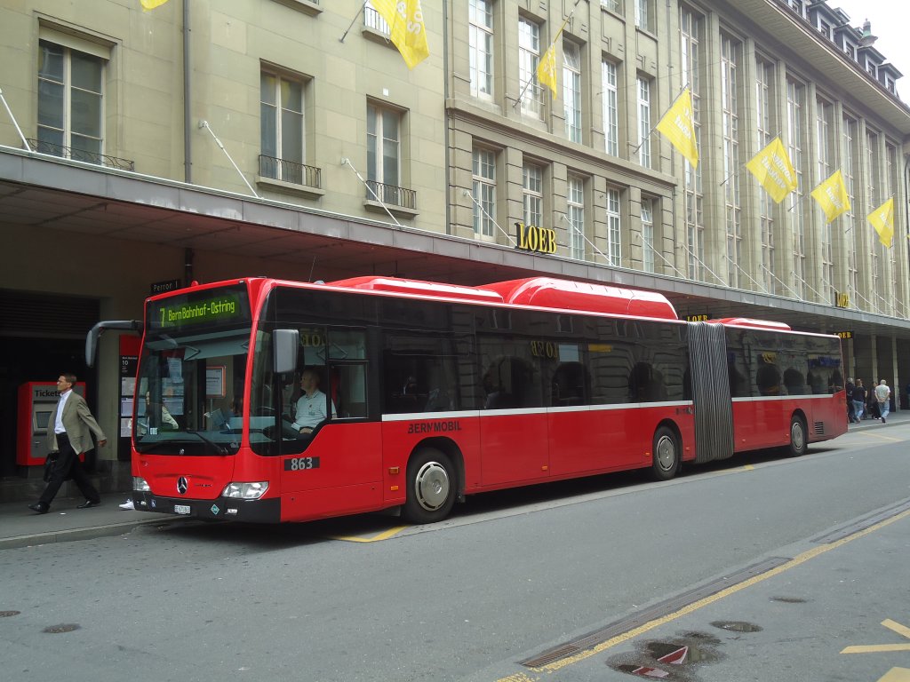 Bernmobil, Bern - Nr. 863/BE 671'863 - Mercedes Citaro am 14. Juli 2011 beim Bahnhof Bern