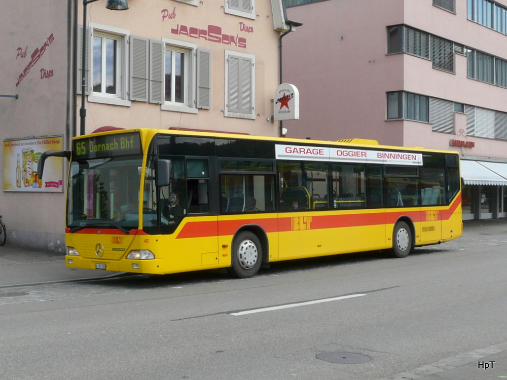 BLS- Mercedes Citaro  Nr.41  BL 180388 unterwegs auf der Linie 65 in Aesch am 04.05.2012
