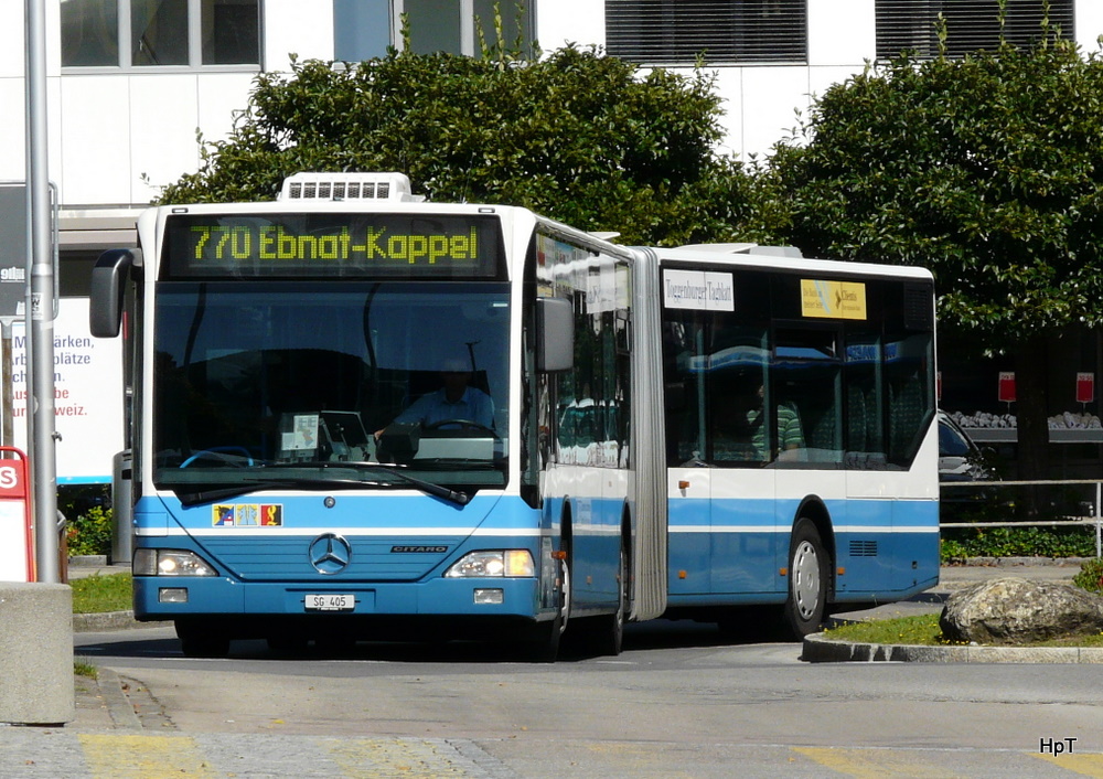 BLWE - Mercedes Citaro  Nr.1  SG  405 unterwegs in Wattwil am 26.08.2011