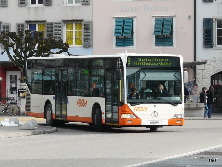 BSU - Mercedes Citaro Nr.76 SO 148776 unterwegs auf der Linie 9 in der Stadt Solothurn am 23.01.2010