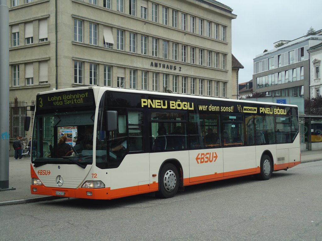 BSU Solothurn - Nr. 72/SO 142'072 - Mercedes Citaro am 12. September 2012 in Solothurn, Amthausplatz