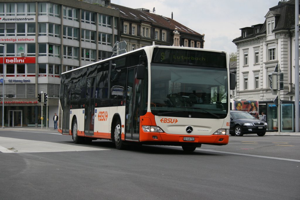 BSU, Solothurn, Nr. 82 (SO 148'782, O530 Citaro, 2008) am 19.5.2010 am Bahnhof Solothurn. 