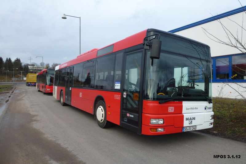 Bus SB-RV 240 der Saar-Pfalz-Bus wartet im DNA-Gelnde St. Ingbert auf seinen zuknftigen Einsatz als Stadtbus St. Ingbert  ingo .