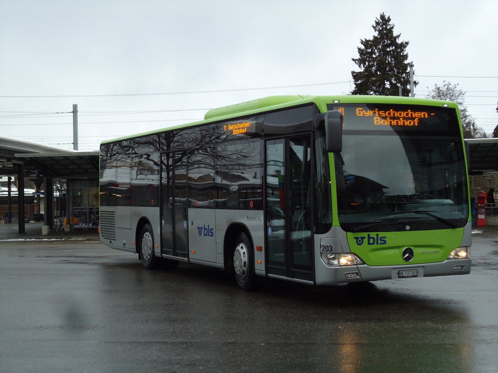 Busland, Burgdorf - Nr. 203/BE 737'203 - Mercedes Citaro am 10. Dezember 2012 beim Bahnhof Burgdorf