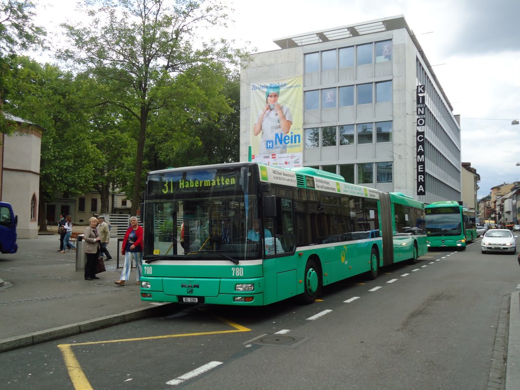 BVB Basel - Nr. 780/BS 3280 - MAN am 16. Mai 2011 in Basel, Claraplatz