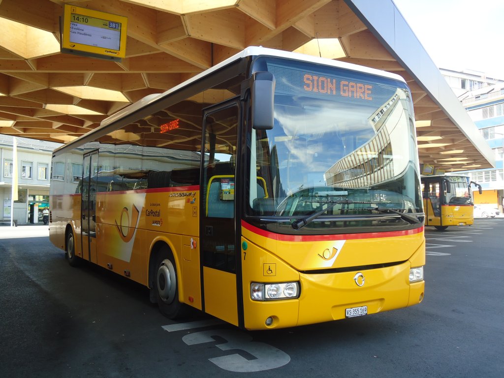CarPostal Valais - Nr. 7/VS 355'169 - Irisbus am 23. September 2012 beim Bahnhof Sion