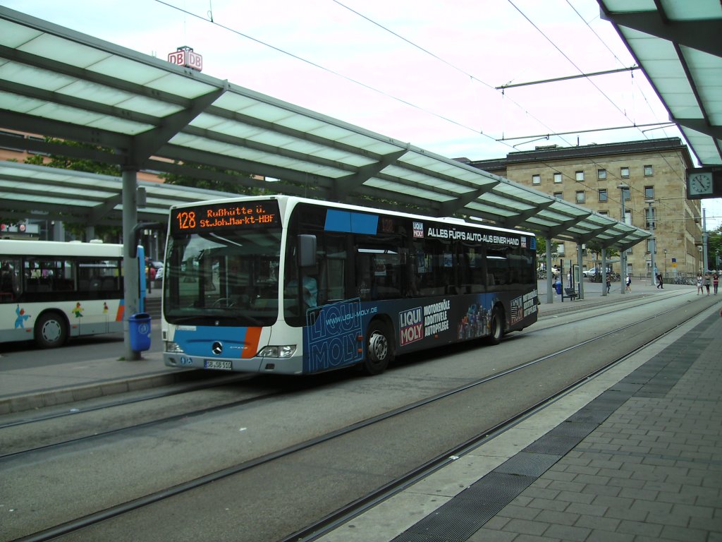Citaro Bus. Dieses Foto habe ich am 12.07.2010 in Saarbrcken am Hauptbahnhof gemacht.