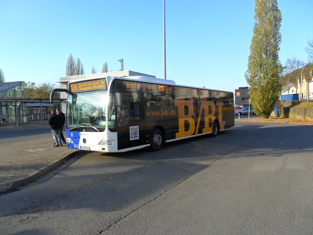 Citaro Bus von Saarbahn und Bus in Saarbrcken-Brebach.Das Foto habe ich im Oktober 2012 gemacht.