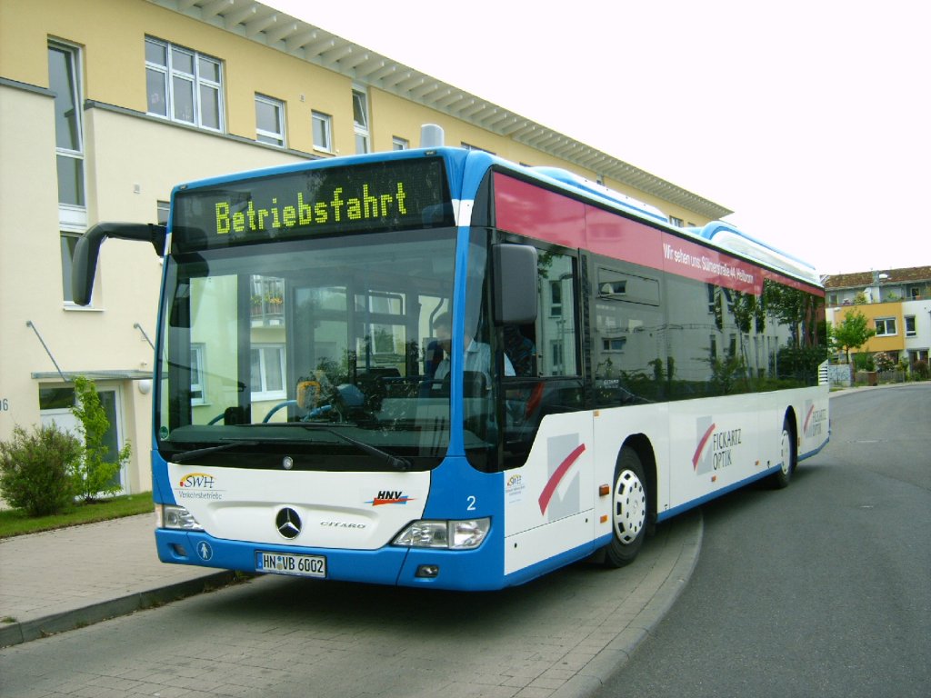 Citaro Facelift LE 3 Trer - Wagen 2 - HN-VB 6002 - Haltestelle: Badener Hof - Betrieb: Stadtwerke Heilbronn Verkehrsbetriebe