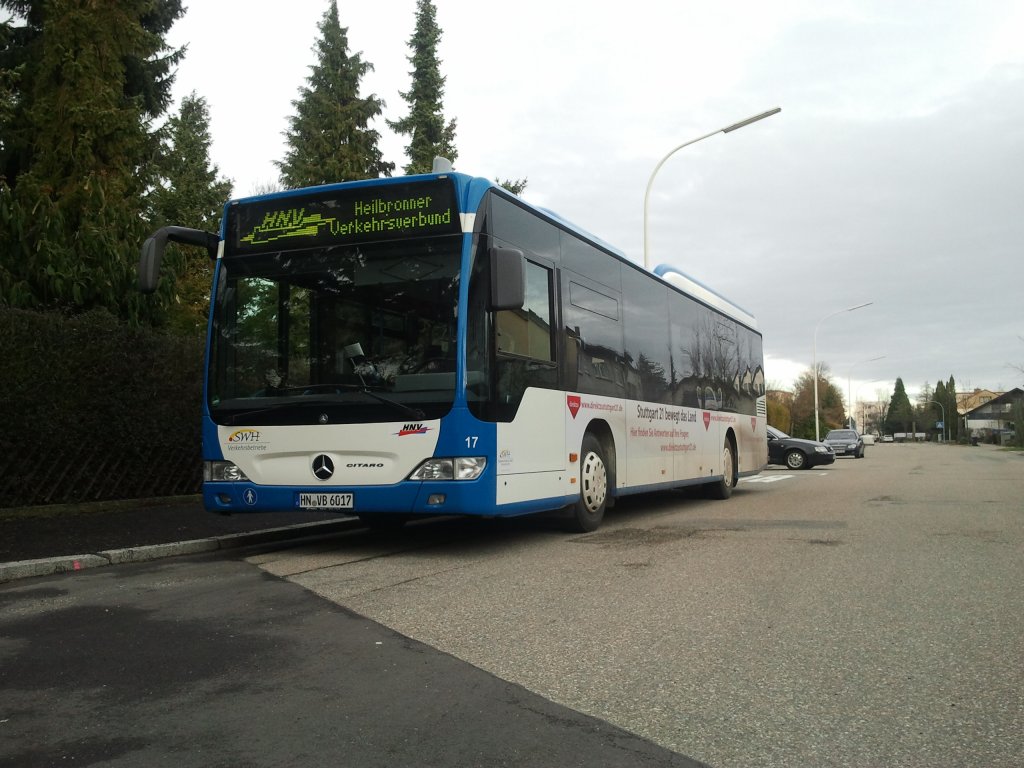 Citaro Facelift LE 3 Trer - Wagen 17 - HN-VB 6017 - Haltestelle: Bckingen Schanz Sd - Betrieb: Stadtwerke Heilbronn Verkehrsbetriebe