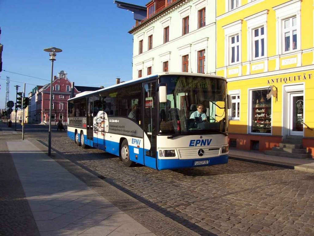 Damals EPNV wrde bernommen von Busverkehr Oder-Spree. Diese Bild entstand in der Frstenberger Strae in Frankfurt Oder.