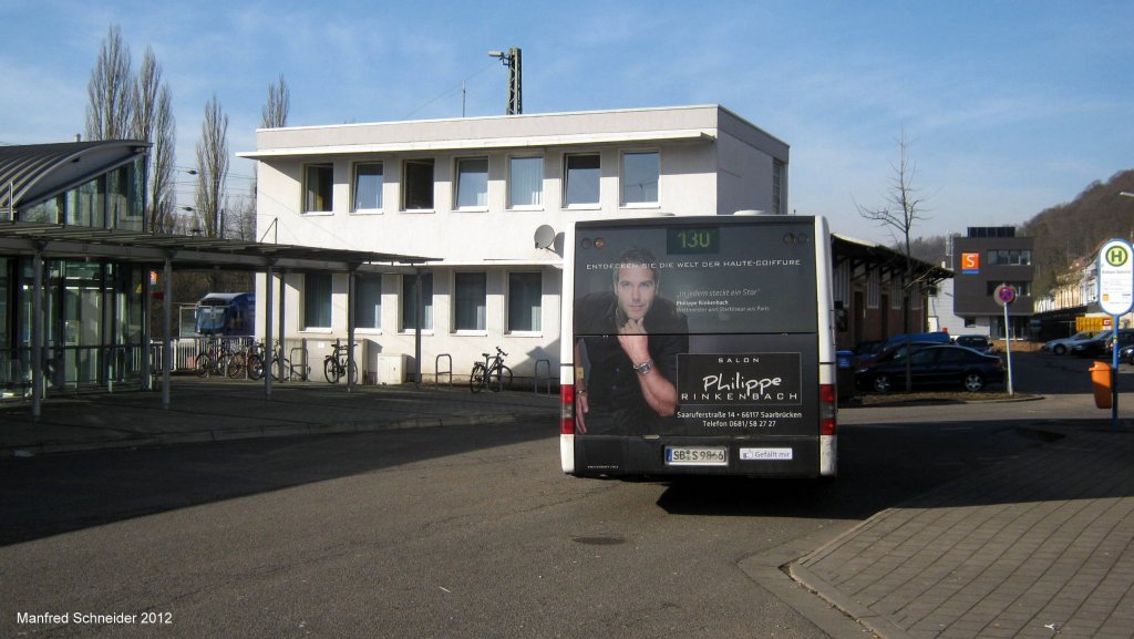 Das Foto zeigt einen MAN Bus in Saarbrcken-Brebach. Die Aufnahme habe ich im Februar 2012 gemacht.