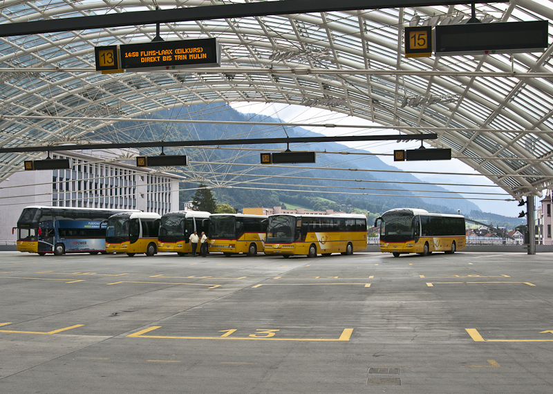 Der Busbahnhof von Chur am 9. August 2010.