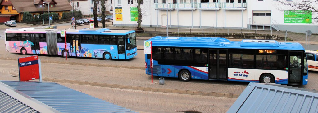 Der erste Linienbus im neuen EVB Design. Tostedt, 05.01.2012