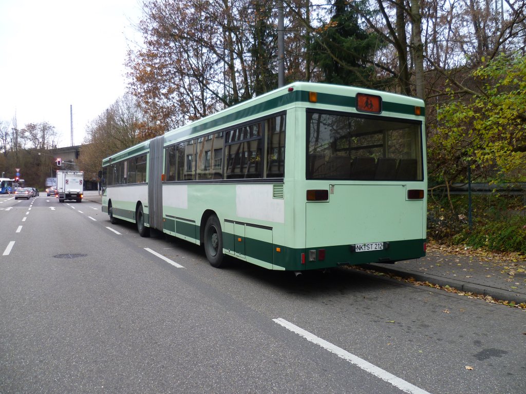Ein Bus der NVG.MAN SG 242 Baujahr 1991SPB.Aufgenommen am 2-12-2011 in Saarbrcken.