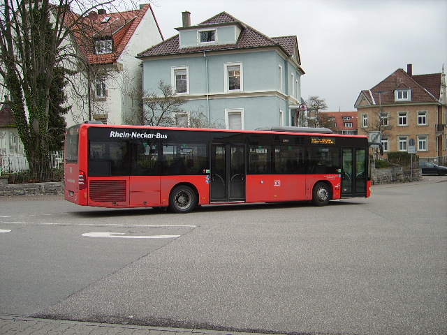 Ein DB Rhein Neckar Bus Citaro in Sinsheim Hbf am 18.03.11