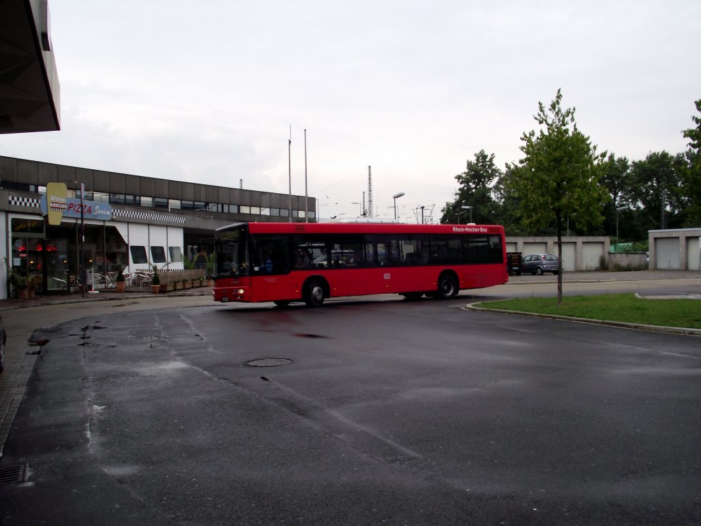 Ein MAN in Ludwigshafen Hbf am 20.07.11 von DB Rhein Neckar Bus 