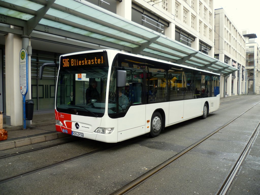 Ein neuer Bus der Firma Hther u. Junkes.Wagen 56 . Auf genommen in Saarbrcken.