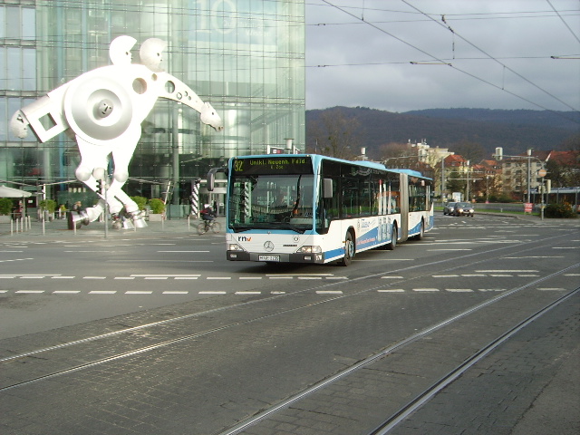 Ein RNV Bus am Heidelberger Hbf am 19.11.10