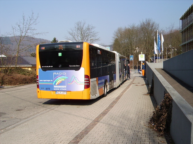 Ein RNV Citaro G in Neckargemünd am SRH BBW am 03.03.11