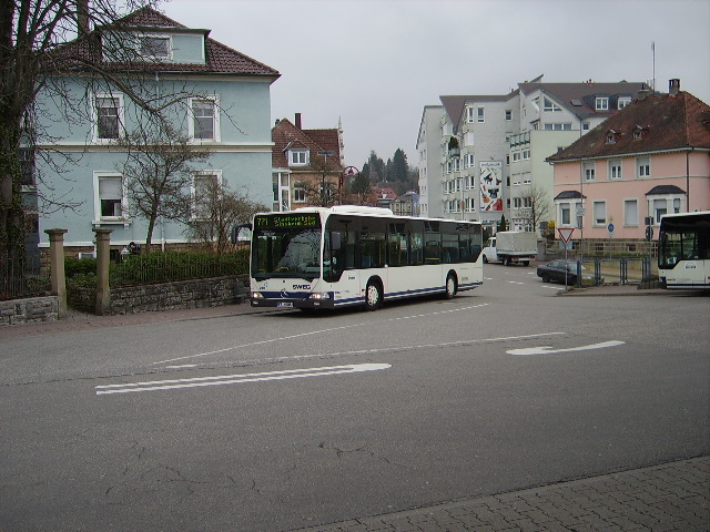 Ein SWEG Citaro in Sinsheim Hbf bei Ankunft am 18.03.11