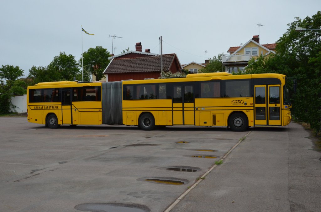 Ein Volvo 8500 Gelenkbus fr den Linienverkehr von Kalmar Lnstrafik in Mnsters gesehen am 29.05.2012.