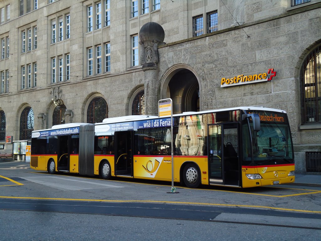 Eurobus (Cars Alpin Neff), Arbon - Nr. 13/TG 168'067 - Mercedes Citaro am 20. Oktober 2012 beim Bahnhof St. Gallen