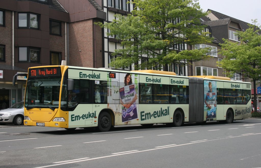 EVAG 3506 (E VG 3506) macht Werbung fr Em-Eukal.
Essen Borbeck Bahnhof, 1.6.2010