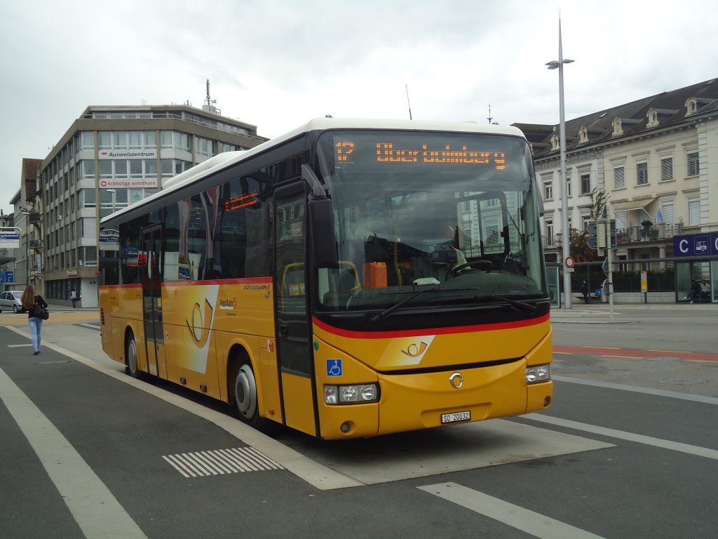 Flury, Balm - SO 20'032 - Irisbus am 12. September 2012 beim Hauptbahnhof Solothurn