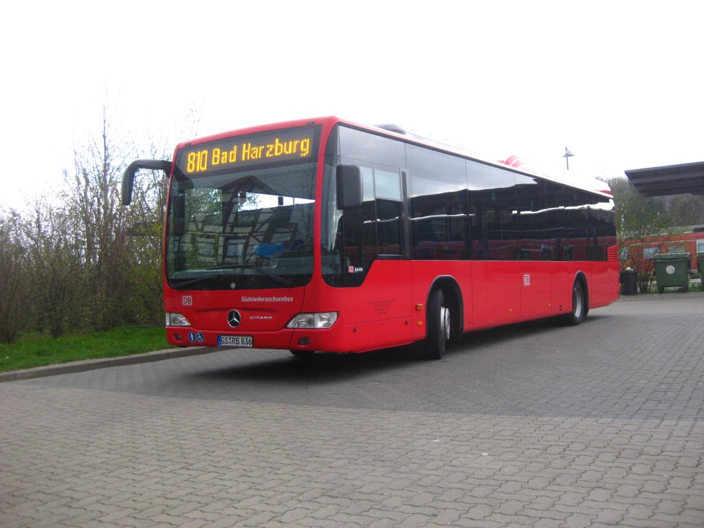 GS-RB 836 (Regionalbus Braunschweig GmbH) am 21.04.2010 am ZOB in Goslar. 