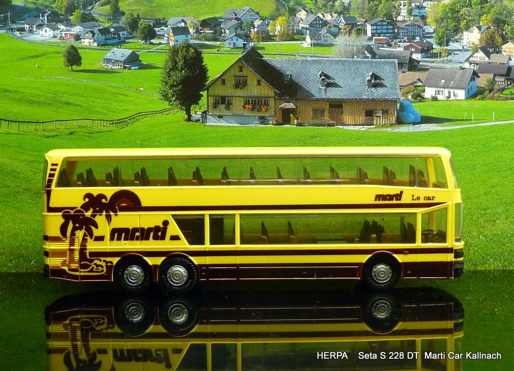 Herpa Modell  Marti Car Setra S 228 DT
