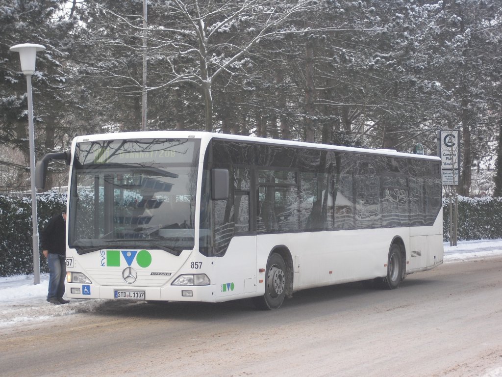 KVG Cuxhaven MB Citaro . 857 in Cuxhaven am Freibad Steinmarne.