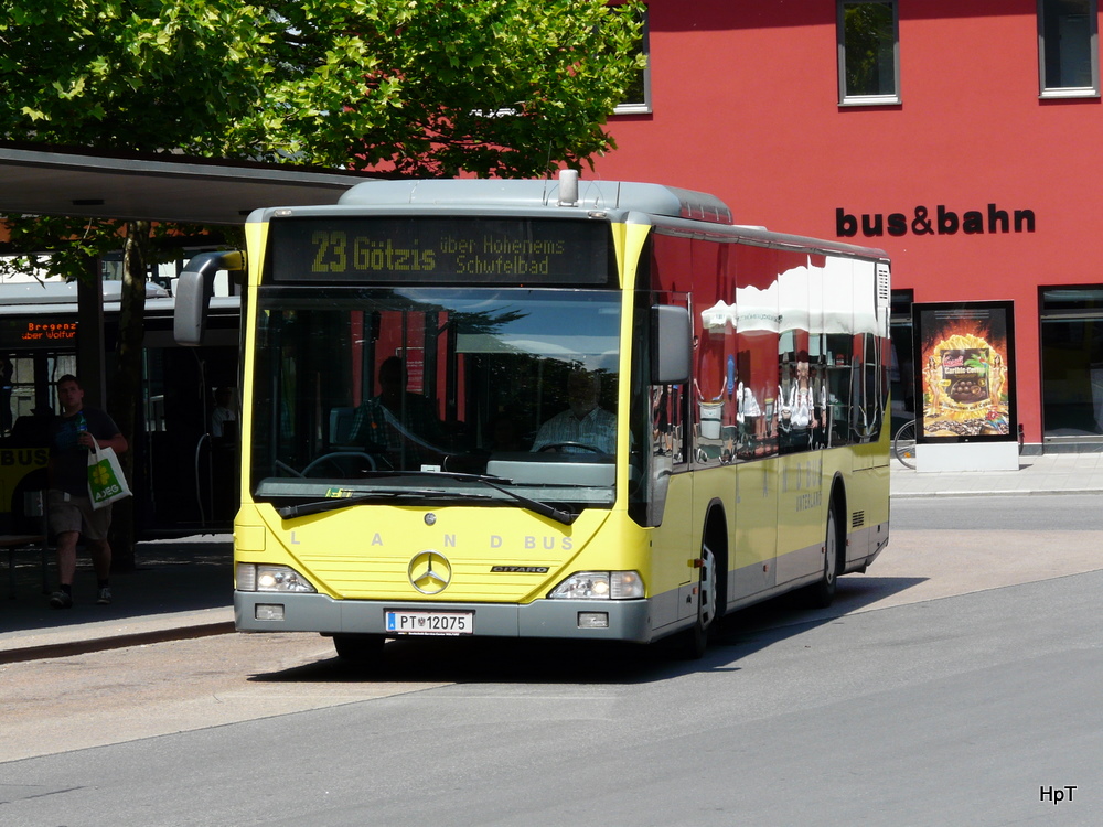 LandBus - Mercedes Citaro PT 12075 unterwegs beim Bahnhof in Dornbirn am 24.05.2011