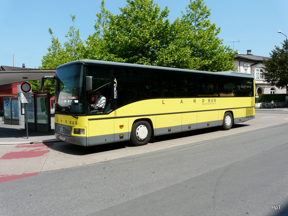 LandBus - Mercedes Integro PT 15953 unterwegs beim Bahnhof in Dornbirn am 24.05.2011