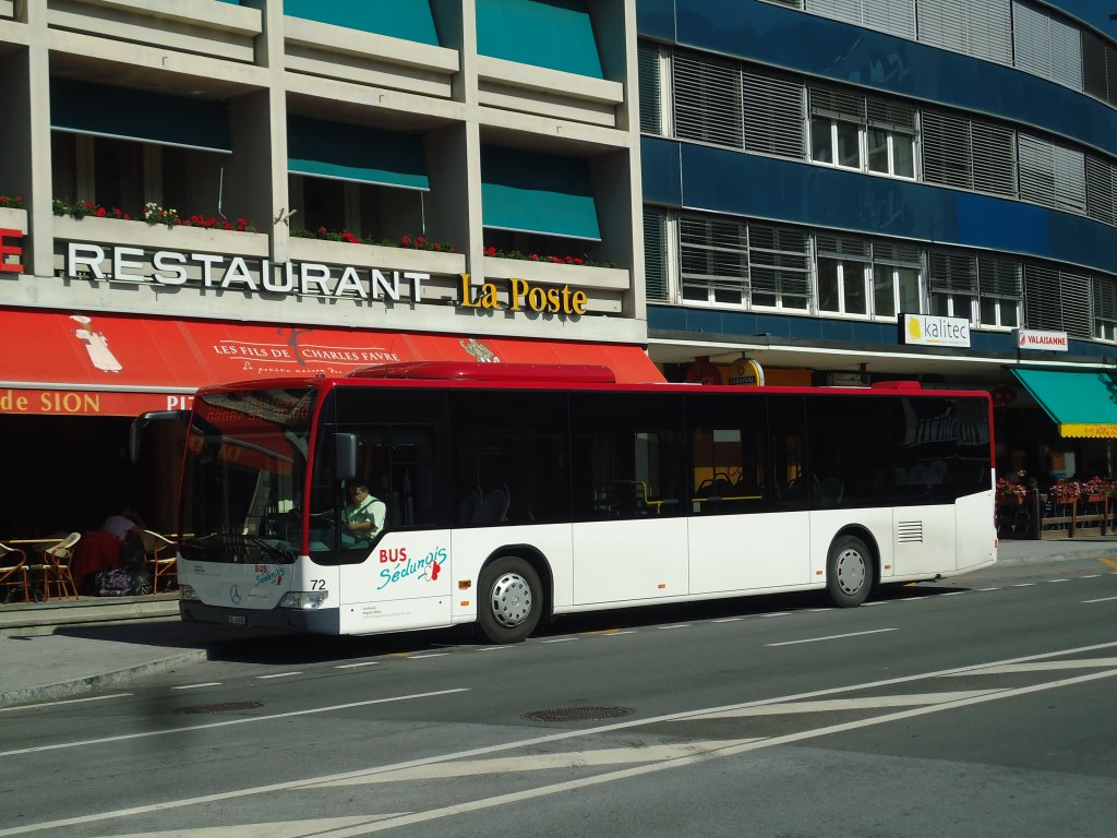 Lathion, Sion (Bus Sdunois) - Nr. 72/VS 31'615 - Mercedes Citaro am 23. September 2012 beim Bahnhof Sion