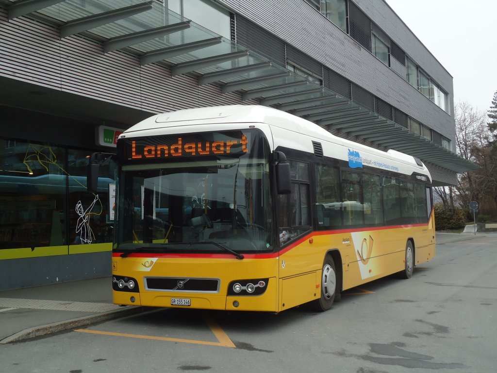 Luk, Grsch - GR 155'146 - Volvo am 5. Mrz 2012 beim Bahnhof Landquart