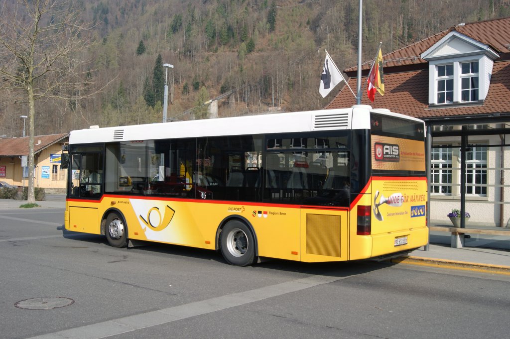 MAN Bus am Bahnhof Interlaken Ost. Die Aufnahme stammt vom 13.04.2010.