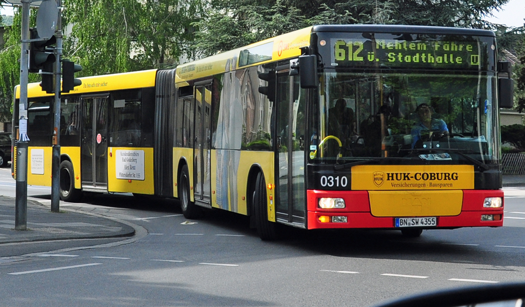MAN NG 313, Gelenkbus der SWB, in Bonn 06.05.2011